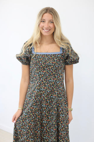 Fall Garden Floral Maxi Dress