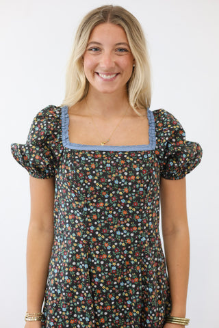 Fall Garden Floral Maxi Dress
