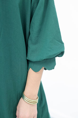 Fall Breeze Dress in Hunter Green