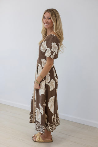 Right Here With You Brown Dress