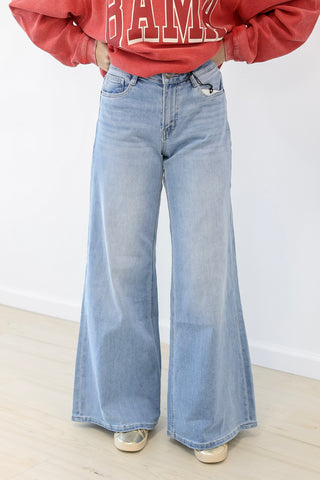 Make My Day Wide Leg Jeans by Mica