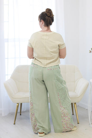 Blue Lagoon Floral Print Pants