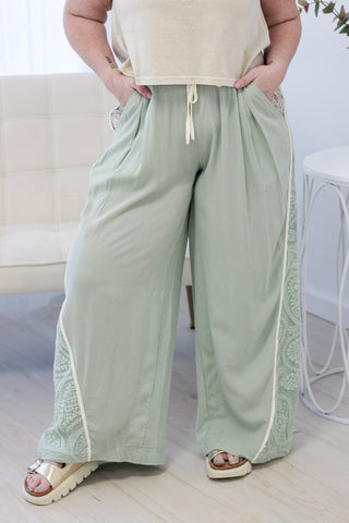 Blue Lagoon Floral Print Pants