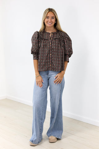 Caught My Eye Floral Blouse