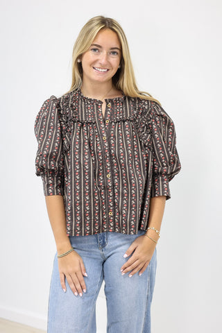 Caught My Eye Floral Blouse