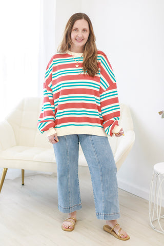 Daily Dose of Cute Striped Bucketlist Pullover