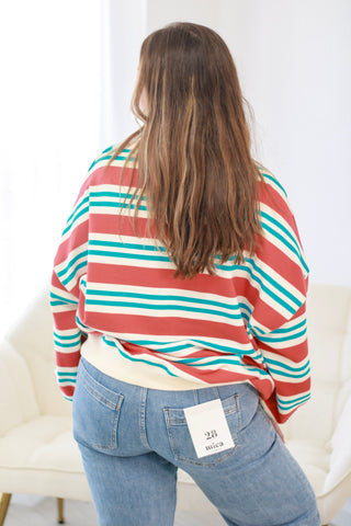 Daily Dose of Cute Striped Bucketlist Pullover