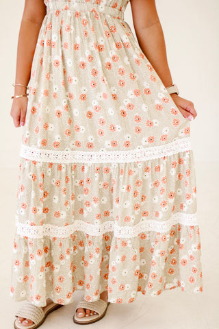 Please and Thank You Floral Midi Dress