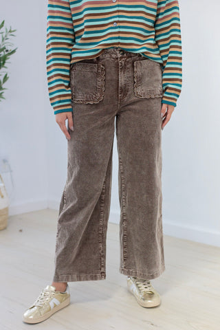 Fall for Me Corduroy Pants in Brown