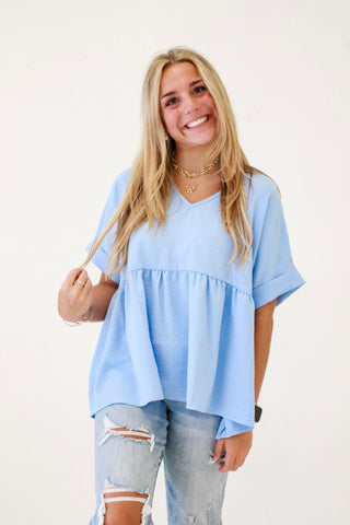 Cruise Into You Top in Blue