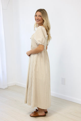 Sweet Gingham Midi Dress
