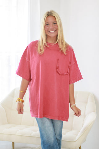 A Pocket of Time Top in Boho Red