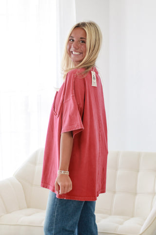 A Pocket of Time Top in Boho Red