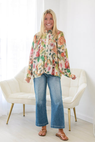 Lasting Love Blouse in Forest Bloom