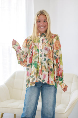 Lasting Love Blouse in Forest Bloom