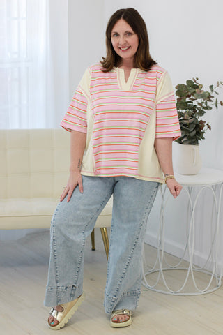 Fun Summer Fling Striped Top