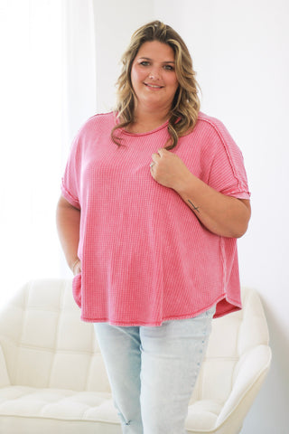 Outfit Repeater Mineral Washed Top in Boho Red