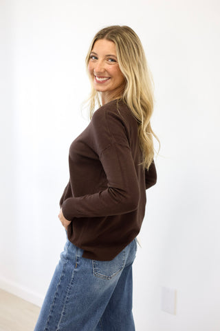 Have It Your Way Sweater in Chocolate Brown