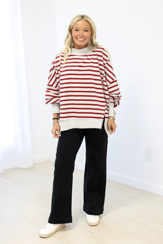 Fall Breeze Striped Pullover