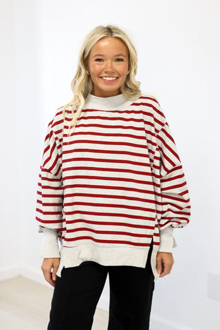 Fall Breeze Striped Pullover