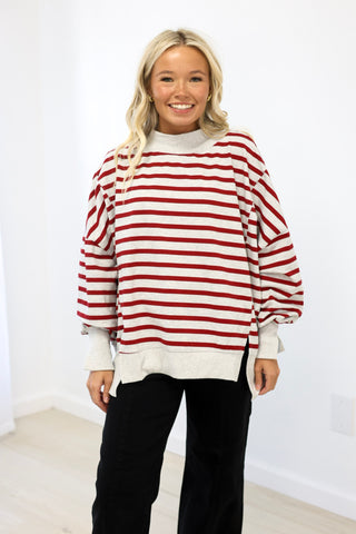 Fall Breeze Striped Pullover