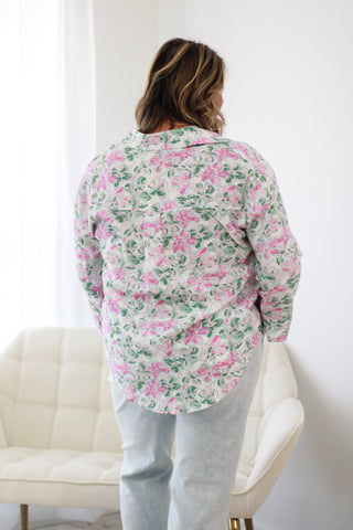The Kathryn Button Up Floral Top