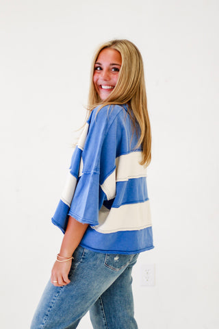 Party All Day Crop T-Shirt in Blue