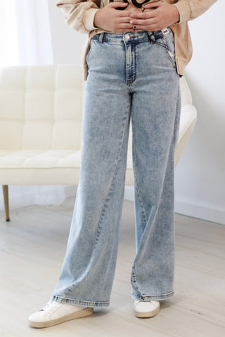 The Rumor Mill Retro Wide Leg Judy Blue Jeans
