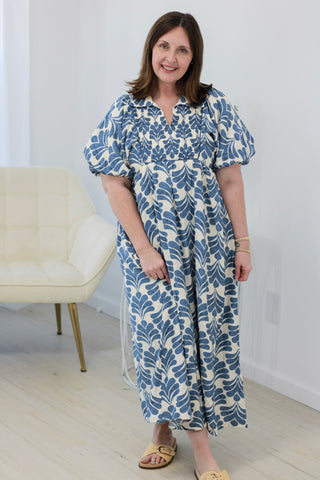 Calling Spring Blue Midi Dress