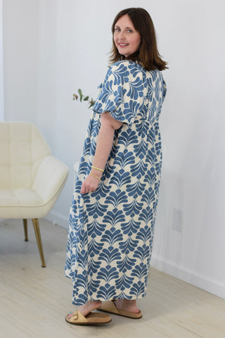 Calling Spring Blue Midi Dress
