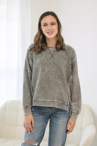 Neutral Ground Top in Charcoal