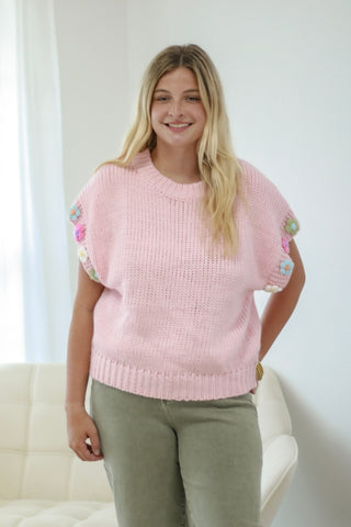 Loved Up Sweater in Pink