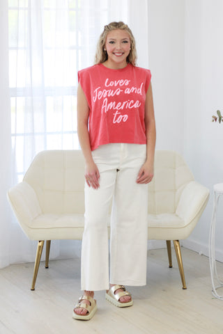 Loves Jesus and America Tank