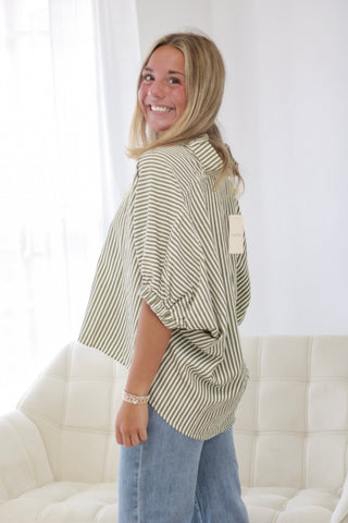 In the Know Stripe Blouse
