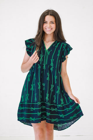 Summer Sweetness A-Line Dress in Navy