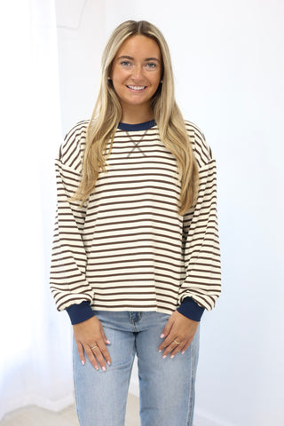 House Party Striped Top