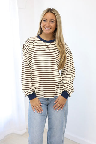 House Party Striped Top