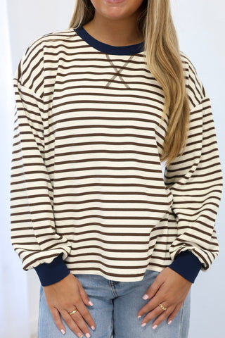 House Party Striped Top