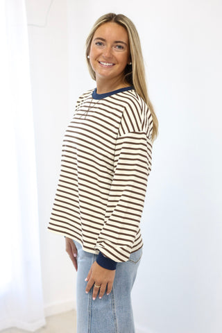 House Party Striped Top
