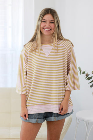 No Pretending Striped Top