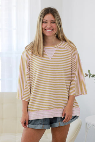 No Pretending Striped Top