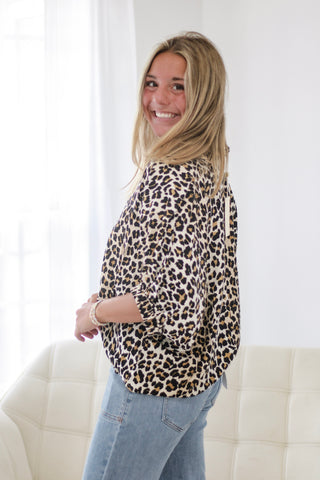 Wildly Different Leopard Print Blouse