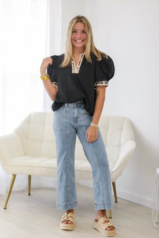 Wildly Loved Black Blouse