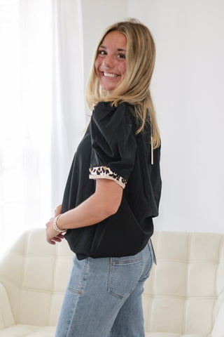 Wildly Loved Black Blouse