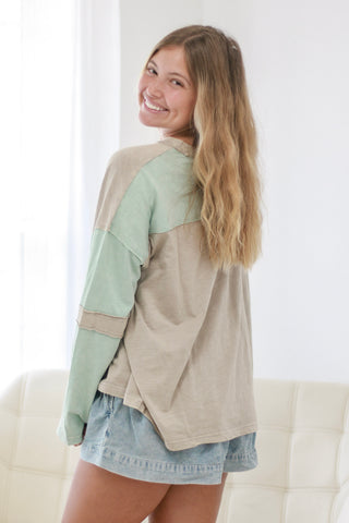 Starry Eyed Color Block Top