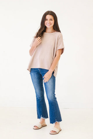 Summer Lovin Short Sleeve Top in Coco
