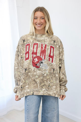 Bama's First Down Favorite Camo Mock Neck