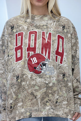 Bama's First Down Favorite Camo Mock Neck