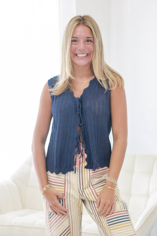 Sweet & Simple Tie-Front Vest