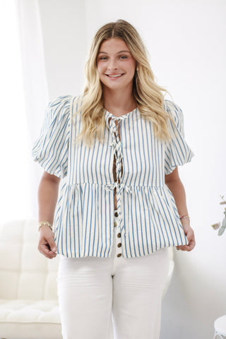 Adding a Bow Tie-Front Blouse
